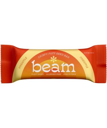 Beam Pineapple Crispy Seed Bar | Nut-Free, Gluten-Free, Dairy-Free | High Fibre, Plant-Based Snack | 12x30g Bars | 119 Calories - Buy Online on GoSupps.com