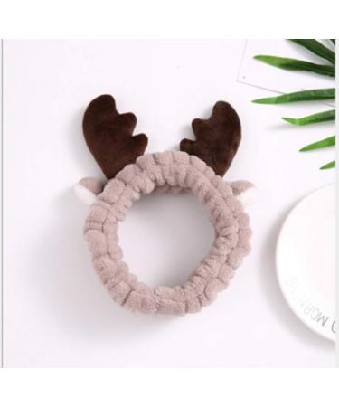 Makeup Headbands for Washing Face Elastic Coral Fleece Hair Band Facial Headband Make Up Wrap Head Band (coffee) - Buy Online on GoSupps.com
