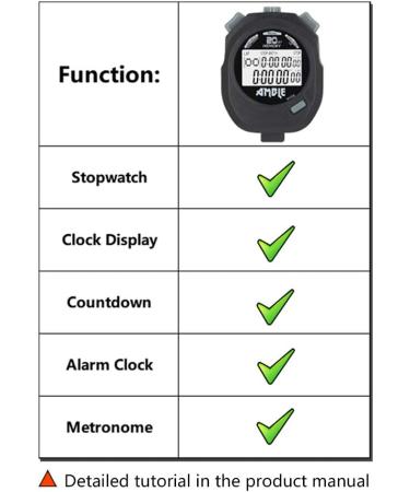 Amble Countdown Timer & Stopwatch with 20 Memories, Tally Counter, Calendar Clock - Ideal for Sport Coaches & Referees - Buy Online on GoSupps.com