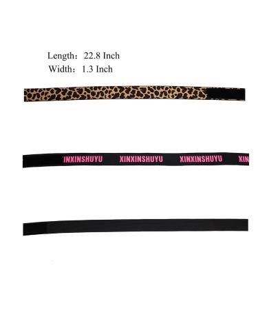 Elastic Wig Bands for Lace Melting - 3 Pcs Set for Wig Stability and Edges Laying - Leopard, Black, Rose Gold - Buy Online on GoSupps.com