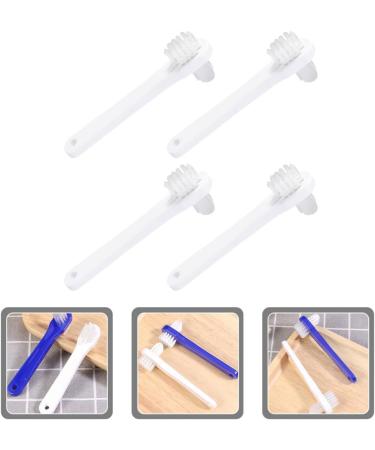Beaupretty 4 Pcs Portable Denture Cleaner Toothbrushes - Double Head Toothbrush for Effective Denture Care | Travel-Friendly Finger Brush - Buy Online on GoSupps.com