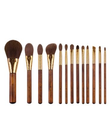 Buy 13-Piece Makeup Brush Set with Jacquard Cosmetic Bag - Premium Makeup Tools for Flawless Application - Buy Online on GoSupps.com