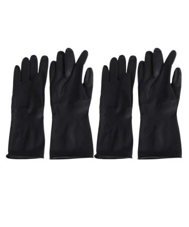 Minkissy 2 Pairs Hair Dye Gloves Hairdressing Hair Dye Gloves Reusable Professional Hairdressing Salon Dye Gloves Hairdressing Tools for Salon Home (L)