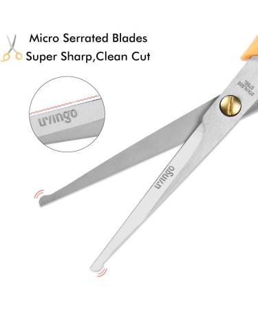 LIVINGO Professional Pet Grooming Scissors for Cats & Dogs - Titanium Coated Trimming Shears, Safe Rounded Tip, Micro Serrated Blades - 2 Pack 6.5 inch - Buy Online on GoSupps.com