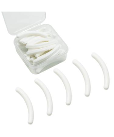 Eyelash Curler Pads Eyelash Curler Refills Pads Silicone Curler Replacement Pads for Universal Eyelash Curler 24 Piece(White) 24 pcs White