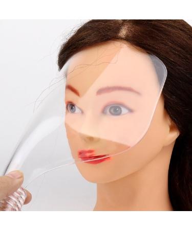 Transparent Plastic Hairspray Face Shield Hairdressing Haircut Face Mask Cover Hair Spray Face Protector Water Proof Barber Salon Faceshield for Makeup Face Eyes Protect - Buy Online on GoSupps.com