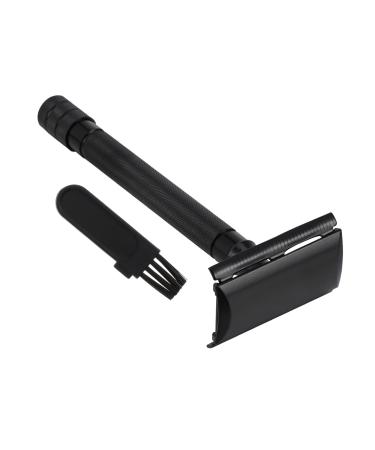 Manual razor razor Adjustable safety razor T face razor beard cutter skin razor razor The handle is made of an aluminum alloy bag older black 10.3x4cm