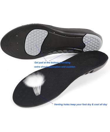 Memory Foam Insoles for Men, Women & Kids - Arch Support, Cushion & Shock Absorption - Relieve Foot Pain - Size L (Men's 8-12/ Women 10-15) - Buy Online on GoSupps.com