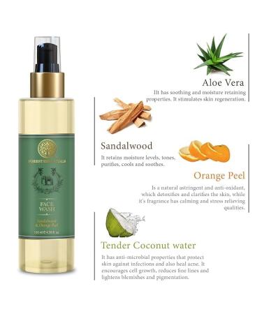 Buy Sandalwood & Orange Peel Facial Cleanser 130ml - Refreshing Face Wash for All Skin Types | International Shipping - Buy Online on GoSupps.com
