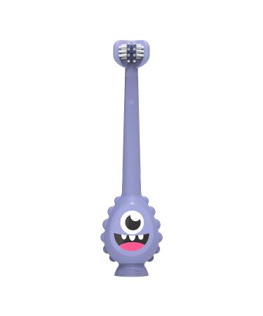 Dr. Brown's ToothScrubber Toddler Toothbrush - BPA Free - Ages 1-4 - Purple Monster Design - Buy Online on GoSupps.com