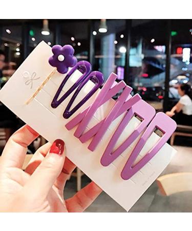 Voko 3Pcs Fashion Hair Clips for Women - Stylish Acrylic Clips in Green Purple & Red | Trendy Hair Accessories for All Hair Types - Buy Online on GoSupps.com