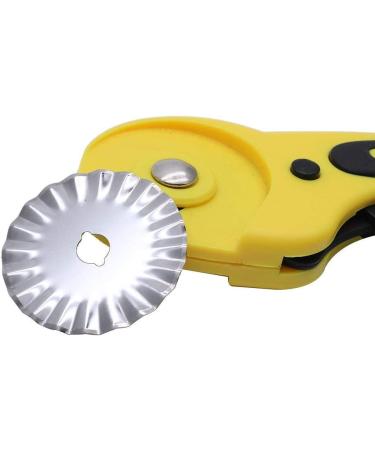 AUTOTOOLHOME 45mm Wavy Rotary Cutter 10pc Pinking Circular Refill Blades Fabric Paper Cutters Cutting Knife Patchwork Leather Sewing Tool - Buy Online on GoSupps.com