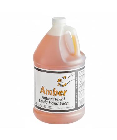 Glownary Antibacterial Liquid Hand Soap 1 Gallon Amber Ready-to-Use