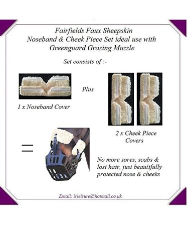 Faux Sheepskin Grazing Muzzle Set (Black)