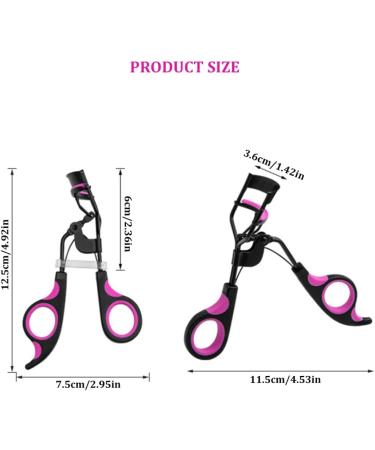 Eyelash Curlers with Comb Stainless Steel Lash Curler Quick Eye Makeup Accessory with 5 Replacement Refills for Women Girl Lash Curler with Comb - Buy Online on GoSupps.com