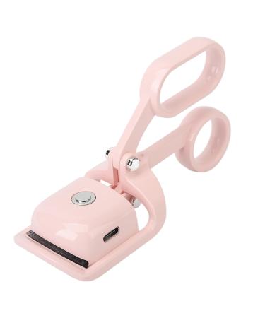 Qukaim Heated Lash Curler Heated Eyelash Curler Electric Mini Lash Curler with 3 Gears Temperature Control Portable USB Pink