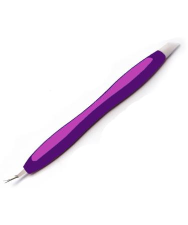Cuticle Pusher UV Gel Polish Soak Off Remover Tool Nail Arts Cuticle Trimmer (Purple)