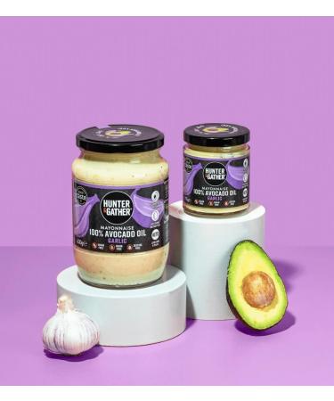 Hunter & Gather Garlic Avocado Oil Mayo 250g | Paleo Keto Avocado Mayo with British Free Range Egg Yolk | Sugar & Gluten Free | Lemon Zest & Black Pepper | Pack of 1 - Buy Online on GoSupps.com