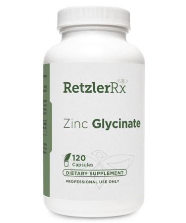 Zinc Glycinate 20 mg. | Proprietary TRAACS Zinc Formula | 120 Veg. Capsules | Pharmaceutical Grade