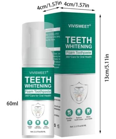 Teeth Whitening Foam Toothpaste - Deep Oral Care 2.11 Fl Oz | Best International Shipping - Buy Online on GoSupps.com