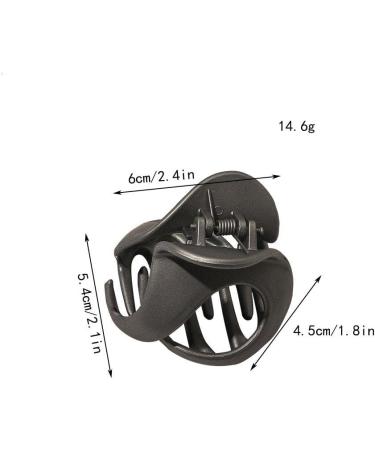 Elegant Yurt Hair Clips - 2 Vintage Matt Black Acrylic Snail Claws for Women & Girls - Slipproof Shark Hair Needles - Buy Online on GoSupps.com