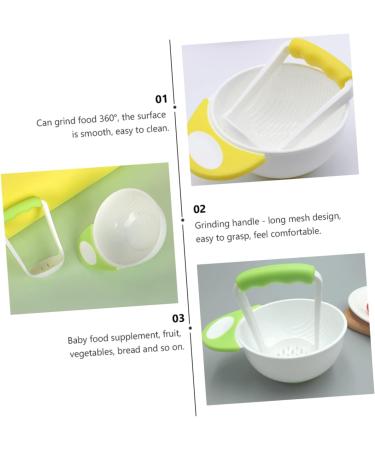 TOYANDONA 2sets Multifunctional Grinding Bowl Baby Food Complementary Food Masher Toddler Fruit - Buy Online on GoSupps.com