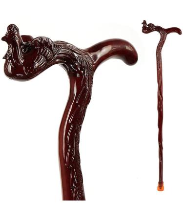 Canes Walking Sticks Hardwood Walking Sticks with Phoenix Design Handle Rosewood Cane Walking Aid Unisex Mobility Aids Equipment Star of Light
