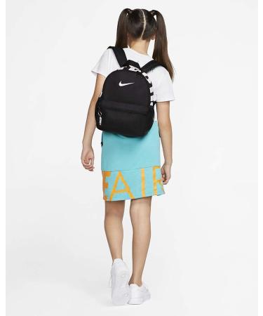 Nike Brasilia Just Do It Mini Backpack - Black/White Glossy Finish - Buy Online on GoSupps.com