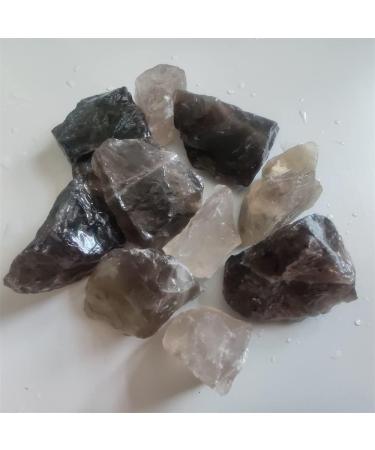 Diffuser Oils Stone Natural Smoky Quartz Crystal Gemstone Rock Specimen Reiki DIY Rough Stone Collect - (Color: 1000g Size: 2-5cm) Natural Stones and Minerals - Buy Online on GoSupps.com