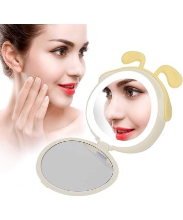 3000mAh Portable USB Power Bank Makeup Mirror with Lights Girl Gift (Yellow) - Buy Online on GoSupps.com