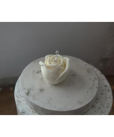 Handmade 16 oz Rose Soy Wax Candles | Eco-Friendly Bedroom Decor | Aesthetic White Candle | 12 Hour Burn Time | Ideal for Weddings & Valentine's Day - Buy Online on GoSupps.com