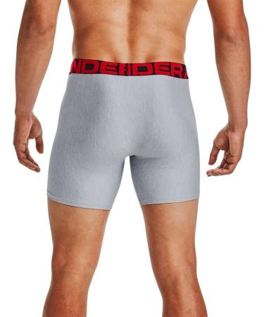 Buy Under Armour Men's Tech 6in Quick-Drying Boxer Shorts 2 Pack - Comfortable Tight-Fitting Underwear in Mod Gray & Jet Gray - Buy Online on GoSupps.com
