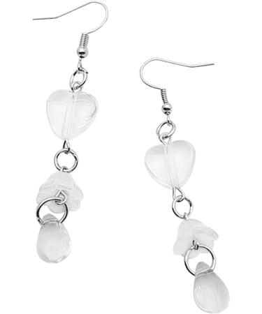 Shop Feylie Dangle Earrings - Clear Glaze Flower Heart Water Drops Jewelry for Women & Girls - Buy Online on GoSupps.com