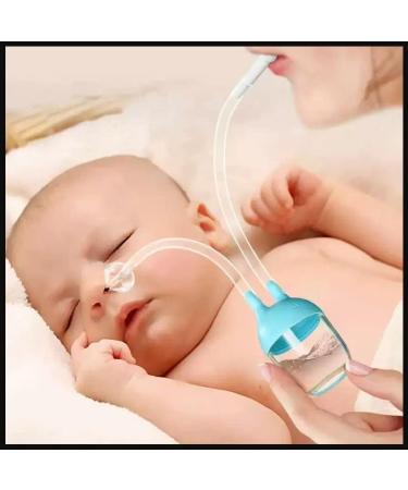 Baby Nasal Aspirator - Nose Sucker and Booger Remover for Infant - Blue - Buy Online on GoSupps.com
