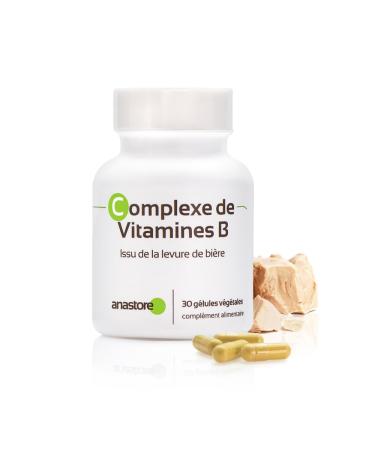 Vitamin B Complex x 200 mg / 30 Capsules * Vitamins B1, B2, B3, B5, B6, B8, B9 and B12 from Brewer's Yeast