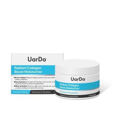 Uardo Radiant Collagen Boost Moisturizer 1.7 Fl Oz - Best for All Skin Types | Boost Collagen & Achieve Radiant Skin | Shea Butter | Unisex Skincare Solution - Buy Online on GoSupps.com