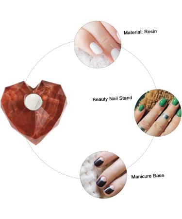 Amosfun 4sets Nail Practice Holder Nail Art Display Holder Training Finger Practice Display Stand Magnetic Nail Tip Holder Crystal Display Stand Beauty Nail Stand Resin Lotus - Buy Online on GoSupps.com
