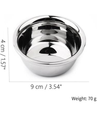 Luxury Lefeda Simply Men's Shaving Set - 4-in-1 Steel Bowl Holder & Brush - Professional Grooming Essentials - 7.3x15.2cm Silver - Buy Online on GoSupps.com