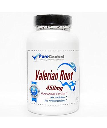 PureControl Supplements Valerian Root 450mg // 100 Capsules // Pure