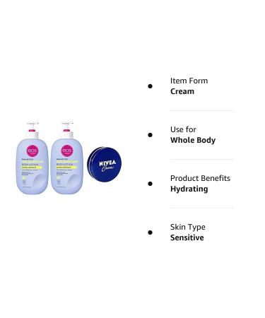 EOS Shea Better 24 Moisture Body Lotion, Vanilla Cashmere - 16 fl oz (Pack of 2) + Travel Size Body Cream - 1 Oz - 3 Piece Set - Buy Online on GoSupps.com