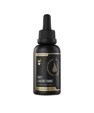 The Beard Struggle - Day Liquid Tonic Beard Oil - Gold Collection Asgardian Secret - Beard Oil for Men - Moisturize Softens Hair Reduces Itch - Day Time Beard Growth Oil (30 ml) Gold - Asgardian Secret