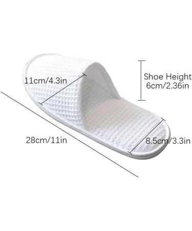 5 Pairs Disposable Slippers White Non-Slip Closed Toe Slippers Shoes Comfortable Waffle Adult Slippers for Spa Guest Travel Hotel Nail Salon One Size White - Buy Online on GoSupps.com