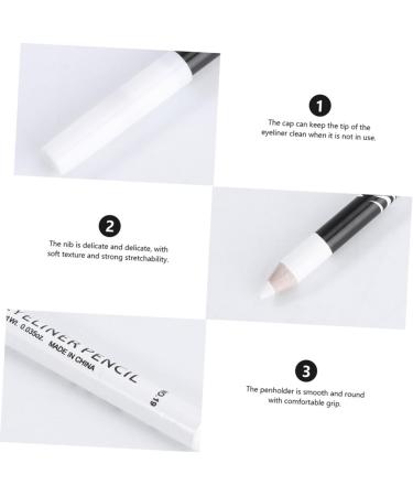 CIMAXIC 24pcs eyeliner pencil white accessories highlight makeup Eye Makeup Tool Wooden pole gel woman - Buy Online on GoSupps.com