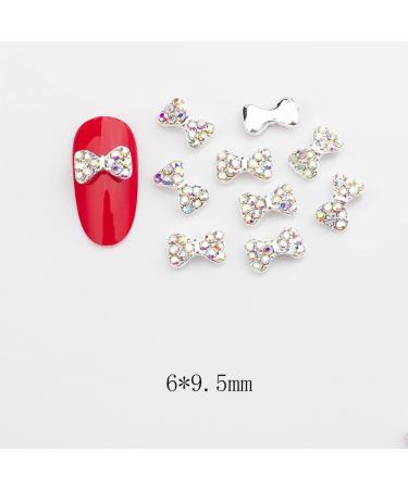 10pcs 3D Nail Art Crystal Rhinestone Bow Big Gems Charms for Nail Art Decoration Jewelry Sparkle Craft DIY Beads (#3037 10pcs) - Buy Online on GoSupps.com