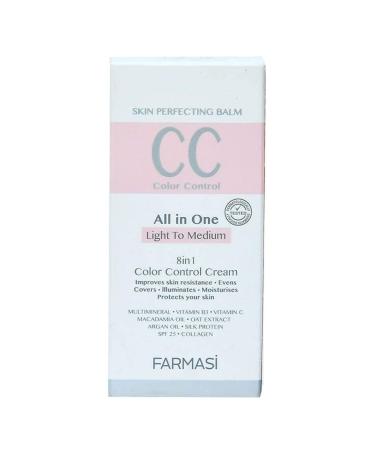 Farmasi CC Cream with Multi-Minerals | Natural Flawless Finish | Medium to Full Coverage | SPF 25 | All-Day Hold | 50 mL (Light to Medium) - Buy Online on GoSupps.com