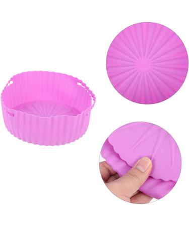 Design Cushion Silicone Reusable Cooking Non-Stick Household Food Liner Accessory Handle for Air Purple 19X19X7CM - Buy Online on GoSupps.com