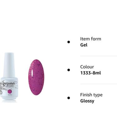 Vishine Brand Nail Varnish Gloss Polish 8ml Bottle UV Gel Polish Nail Manicure Lacquer #1333 1333-8ml - Buy Online on GoSupps.com