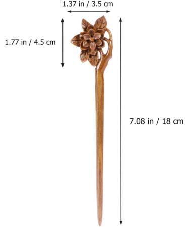 FRCOLOR Wooden Hair Stick Vintage Carved Chinese Hair Chopsticks for Buns Retro Handmade Hair Pin Hair Accessories for Women Long Hair Random Color - Buy Online on GoSupps.com