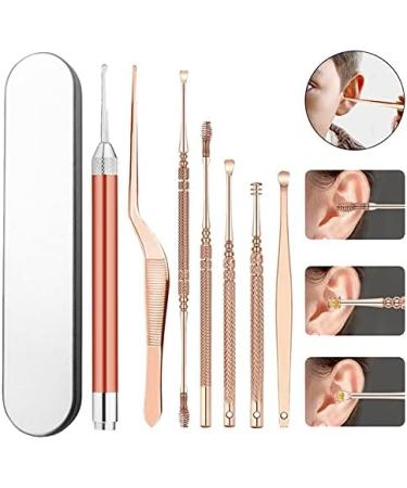 MACIMO Stainless Steel LED Ear Wax Remover - Gentle Earpick Curette for Ear Cleaning - Gold Ear Cleaner Spoon Tool - Buy Online on GoSupps.com