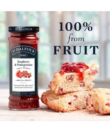 St Dalfour Delicious Fruit Raspberry & Pomegranate Jam (6 Bottles) - Buy Online on GoSupps.com